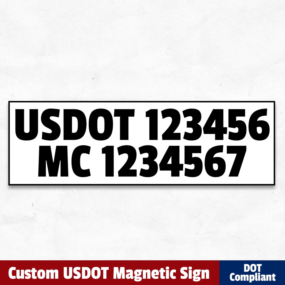 Custom US DOT & MC Number Decals For Semi Trucks - Set Of 2 Oracal Vinyl Stickers