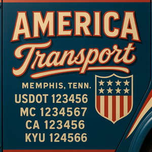 Custom Truck Door Sign Decal Stickers For Business, Trucking Business, Work Trucks (2-Pack)
