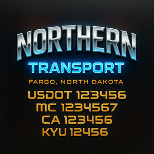 Custom Truck Door Sign Decal Stickers For Business, Trucking Business, Work Trucks (2-Pack)