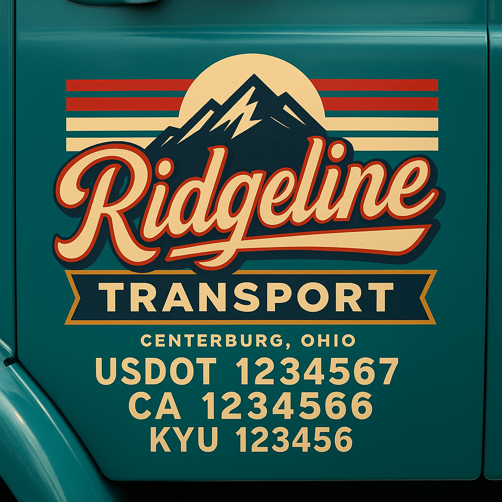 Custom Truck Door Sign Decal Stickers For Business, Trucking Business, Work Trucks (2-Pack)