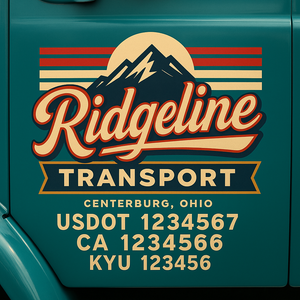 Custom Truck Door Sign Decal Stickers For Business, Trucking Business, Work Trucks (2-Pack)