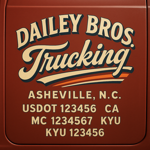 Custom Truck Door Sign Decal Stickers For Business, Trucking Business, Work Trucks (2-Pack)