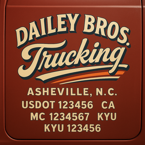 Custom Truck Door Sign Decal Stickers For Business, Trucking Business, Work Trucks (2-Pack)
