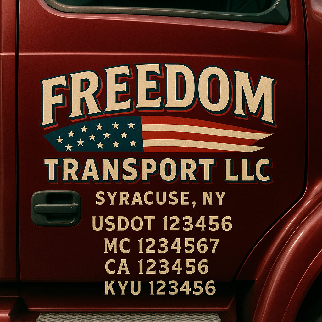 Custom Truck Door Sign Decal Stickers For Business, Trucking Business, Work Trucks (2-Pack)