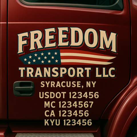 Custom Truck Door Sign Decal Stickers For Business, Trucking Business, Work Trucks (2-Pack)