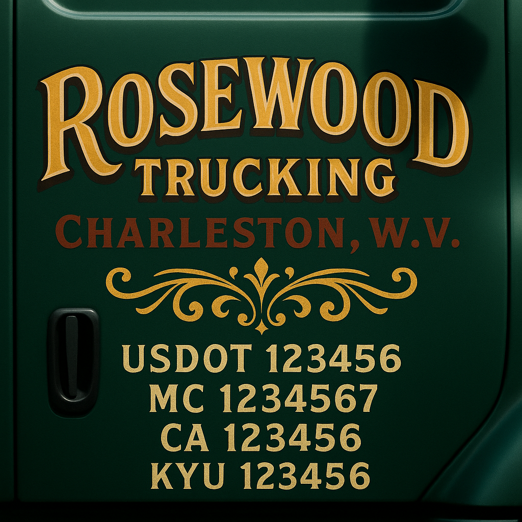 Custom Truck Door Sign Decal Stickers For Business, Trucking Business, Work Trucks (2-Pack)