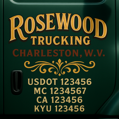 Custom Truck Door Sign Decal Stickers For Business, Trucking Business, Work Trucks (2-Pack)