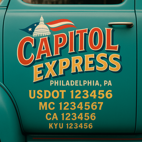Custom Truck Door Sign Decal Stickers For Business, Trucking Business, Work Trucks (2-Pack)