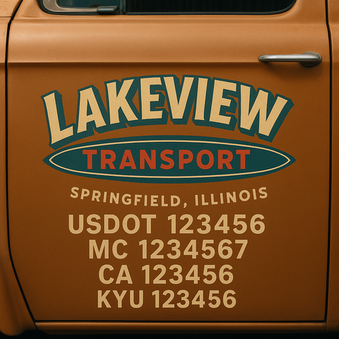 Custom Truck Door Sign Decal Stickers For Business, Trucking Business, Work Trucks (2-Pack)