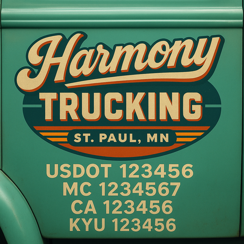 Custom Truck Door Sign Decal Stickers For Business, Trucking Business, Work Trucks (2-Pack)
