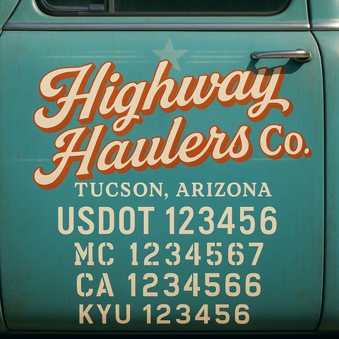 Custom Truck Door Sign Decal Stickers For Business, Trucking Business, Work Trucks (2-Pack)