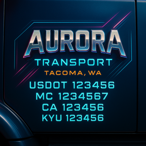 Custom Truck Door Sign Decal Stickers For Business, Trucking Business, Work Trucks (2-Pack)