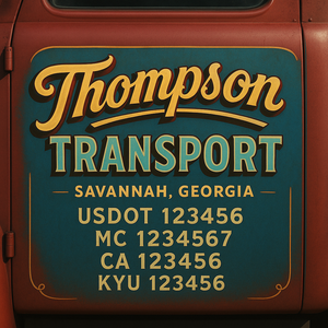 Custom Truck Door Sign Decal Stickers For Business, Trucking Business, Work Trucks (2-Pack)