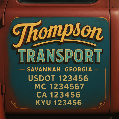 Custom Truck Door Sign Decal Stickers For Business, Trucking Business, Work Trucks (2-Pack)