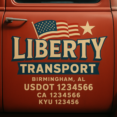 Custom Truck Door Sign Decal Stickers For Business, Trucking Business, Work Trucks (2-Pack)
