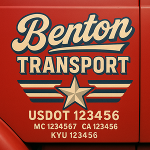 Custom Truck Door Sign Decal Stickers For Business, Trucking Business, Work Trucks (2-Pack)