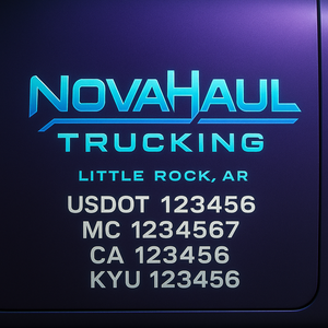 Custom Truck Door Sign Decal Stickers For Business, Trucking Business, Work Trucks (2-Pack)