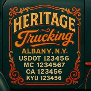 Custom Truck Door Sign Decal Stickers For Business, Trucking Business, Work Trucks (2-Pack)