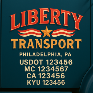 Custom Truck Door Sign Decal Stickers For Business, Trucking Business, Work Trucks (2-Pack)