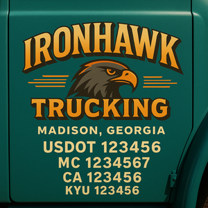 Custom Truck Door Sign Decal Stickers For Business, Trucking Business, Work Trucks (2-Pack)
