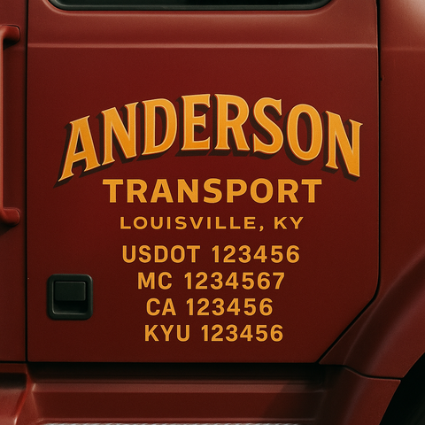 Custom Truck Door Sign Decal Stickers For Business, Trucking Business, Work Trucks (2-Pack)