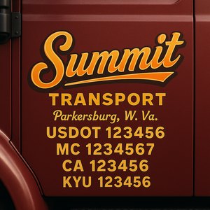 Custom Truck Door Sign Decal Stickers For Business, Trucking Business, Work Trucks (2-Pack)