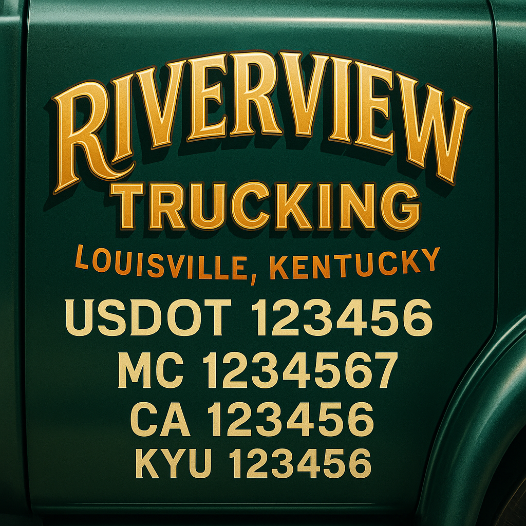 Custom Truck Door Sign Decal Stickers For Business, Trucking Business, Work Trucks (2-Pack)