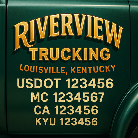 Custom Truck Door Sign Decal Stickers For Business, Trucking Business, Work Trucks (2-Pack)
