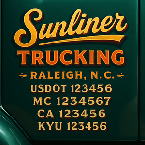 Custom Truck Door Sign Decal Stickers For Business, Trucking Business, Work Trucks (2-Pack)