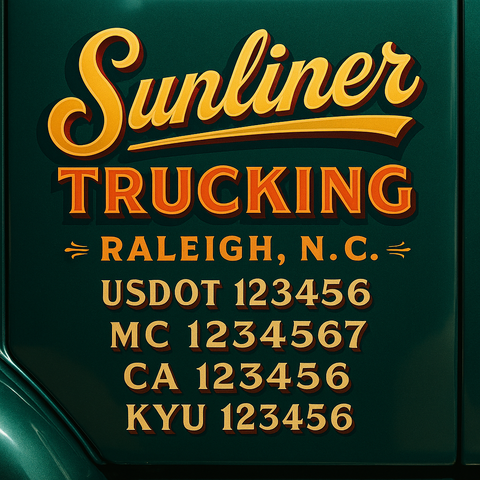 Custom Truck Door Sign Decal Stickers For Business, Trucking Business, Work Trucks (2-Pack)