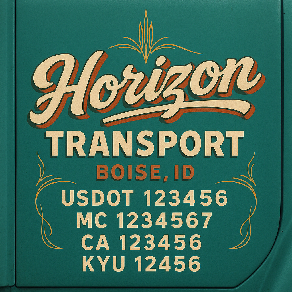 Custom Truck Door Sign Decal Stickers For Business, Trucking Business, Work Trucks (2-Pack)