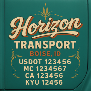 Custom Truck Door Sign Decal Stickers For Business, Trucking Business, Work Trucks (2-Pack)
