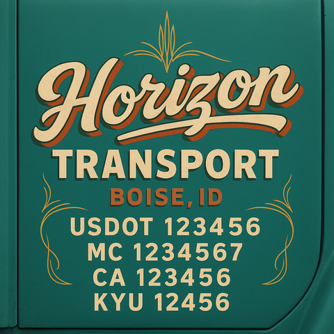 Custom Truck Door Sign Decal Stickers For Business, Trucking Business, Work Trucks (2-Pack)