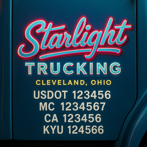 Custom Truck Door Sign Decal Stickers For Business, Trucking Business, Work Trucks (2-Pack)