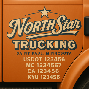 Custom Truck Door Sign Decal Stickers For Business, Trucking Business, Work Trucks (2-Pack)