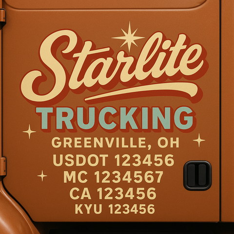 Custom Truck Door Sign Decal Stickers For Business, Trucking Business, Work Trucks (2-Pack)