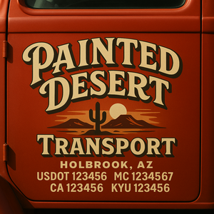 Custom Truck Door Sign Decal Stickers For Business, Trucking Business, Work Trucks (2-Pack)