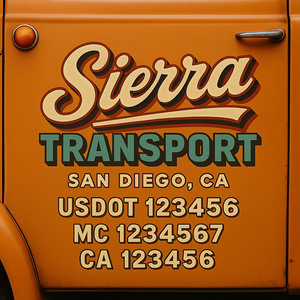 Custom Truck Door Sign Decal Stickers For Business, Trucking Business, Work Trucks (2-Pack)