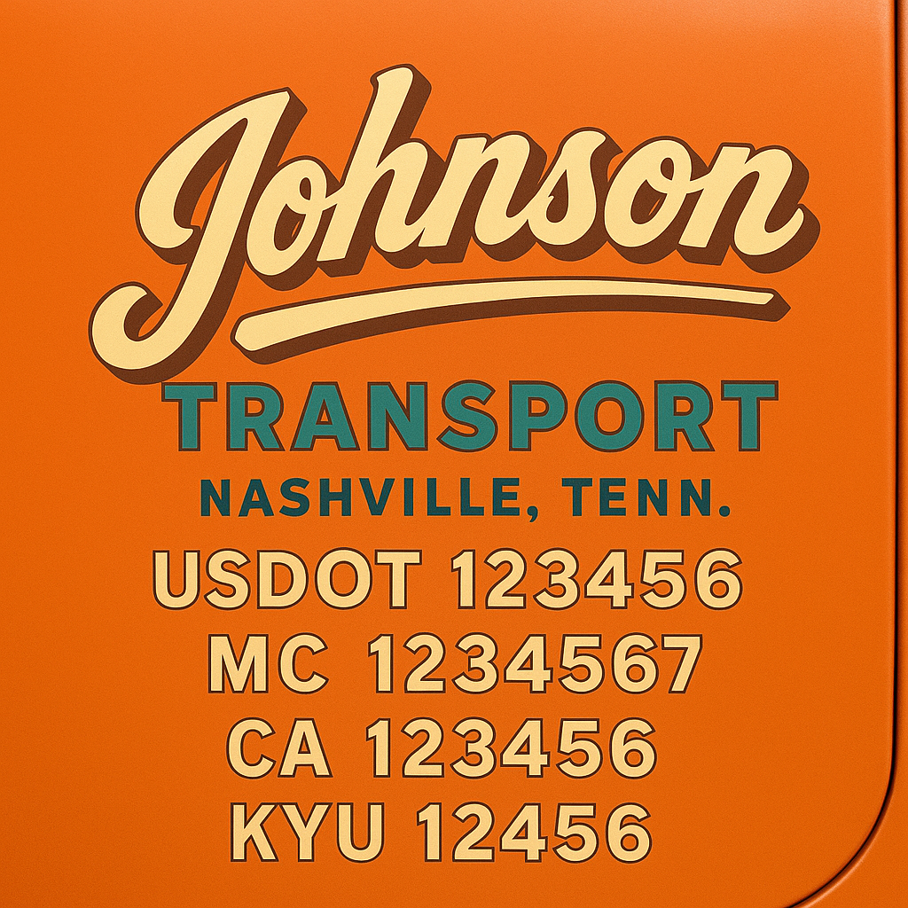 Custom Truck Door Sign Decal Stickers For Business, Trucking Business, Work Trucks (2-Pack)
