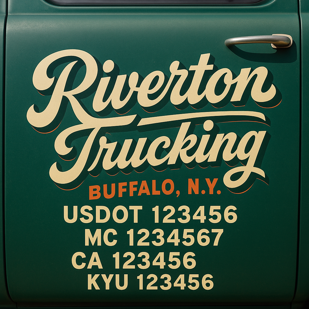 Custom Truck Door Sign Decal Stickers For Business, Trucking Business, Work Trucks (2-Pack)