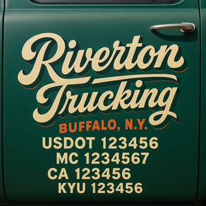 Custom Truck Door Sign Decal Stickers For Business, Trucking Business, Work Trucks (2-Pack)