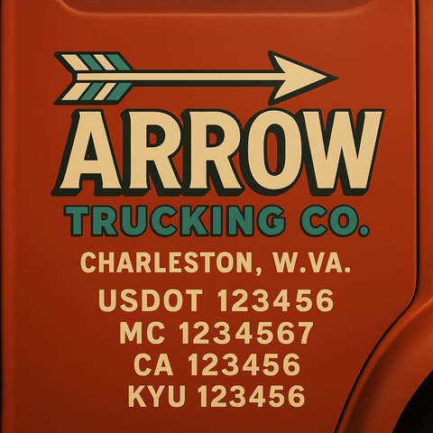 Custom Truck Door Sign Decal Stickers For Business, Trucking Business, Work Trucks (2-Pack)