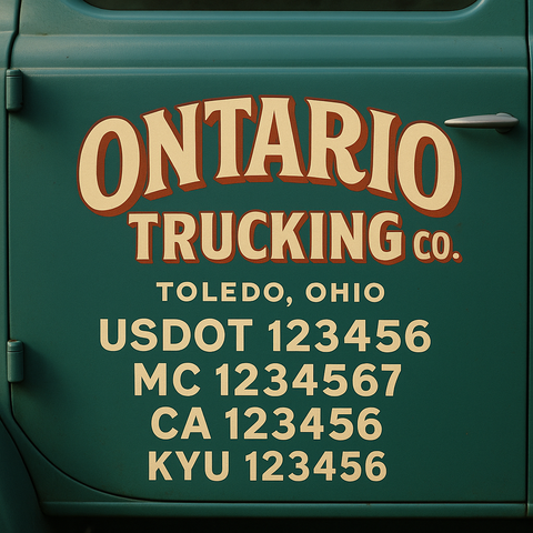 Custom Truck Door Sign Decal Stickers For Business, Trucking Business, Work Trucks (2-Pack)