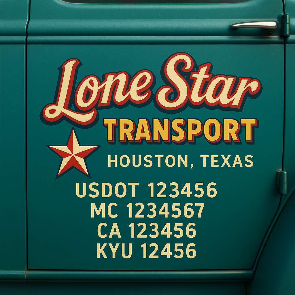 Custom Truck Door Sign Decal Stickers For Business, Trucking Business ...