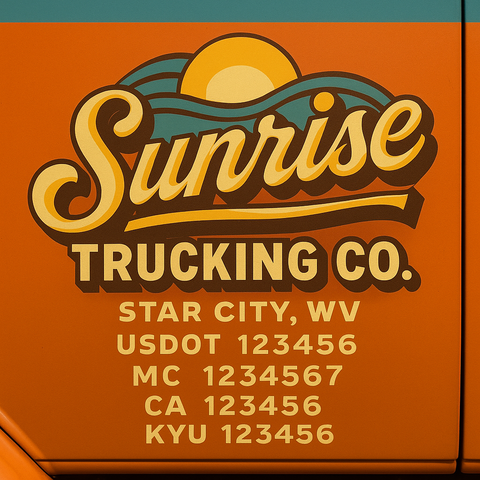Custom Truck Door Sign Decal Stickers For Business, Trucking Business, Work Trucks (2-Pack)
