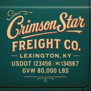 Custom Truck Door Sign Decal Stickers For Business, Trucking Business, Work Trucks (2-Pack)
