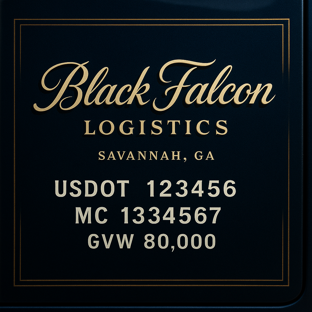 Custom Truck Door Sign Decal Stickers For Business, Trucking Business, Work Trucks (2-Pack)