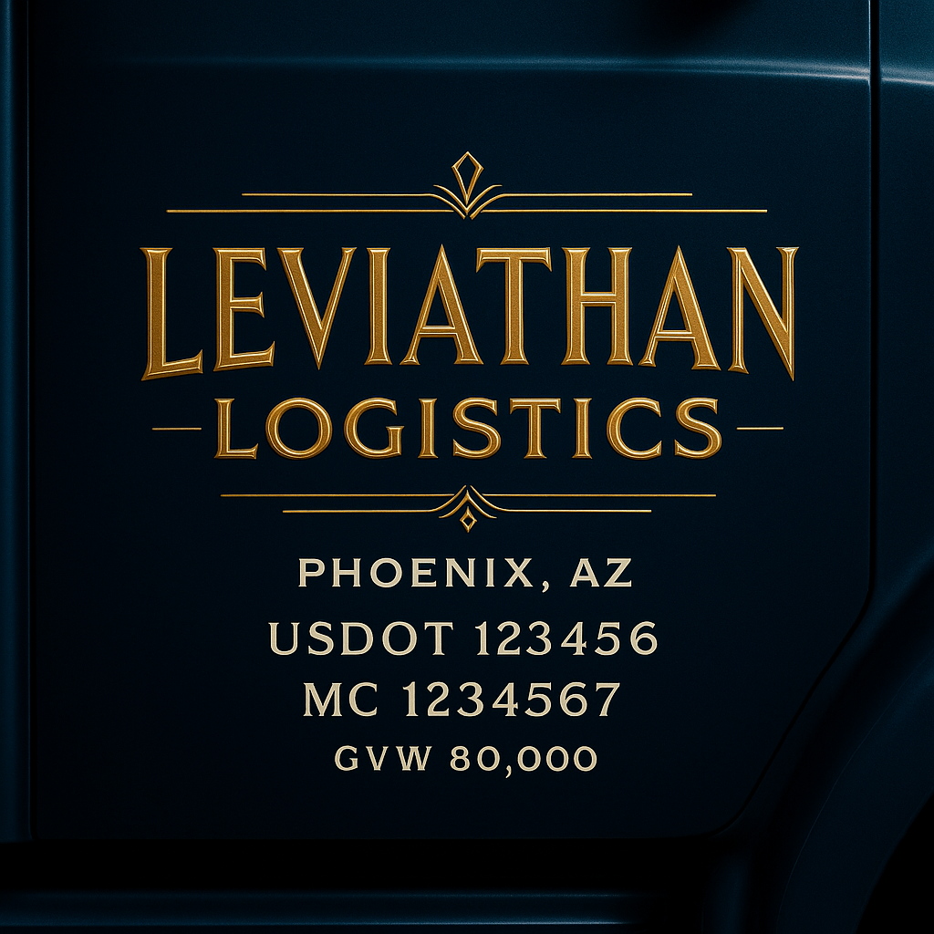 Custom Truck Door Sign Decal Stickers For Business, Trucking Business, Work Trucks (2-Pack)
