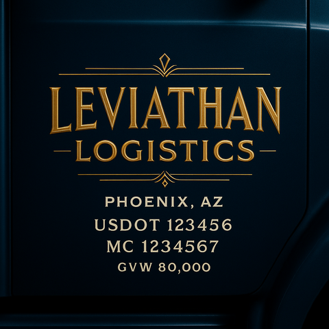 Custom Truck Door Sign Decal Stickers For Business, Trucking Business, Work Trucks (2-Pack)