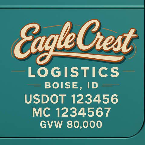 Custom Truck Door Sign Decal Stickers For Business, Trucking Business, Work Trucks (2-Pack)